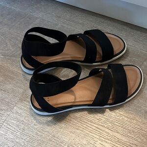 Black Strappy Sandals
